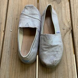 Silver glitter Toms